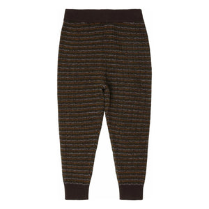 FUB - Striped Merino Wool Trousers | Brown
