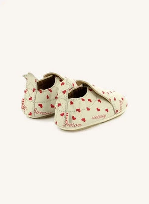 Bonton - Doudou Star Hearts Slippers | White