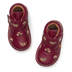 Petit Nord - Floral Embossed Boots - Uniqua Collection | Framboise
