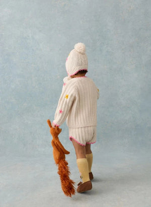 Louise Misha - Mony Laine cardigan and bloomer set | Cream