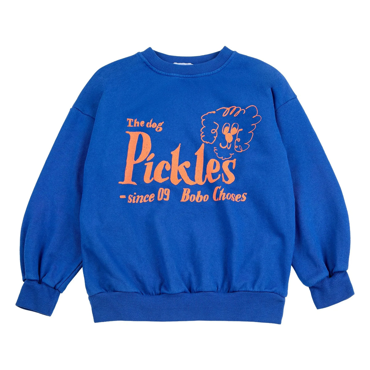 Bobo Choses - The Dog Pickles Organic Cotton Sweatshirt | Royal Blue