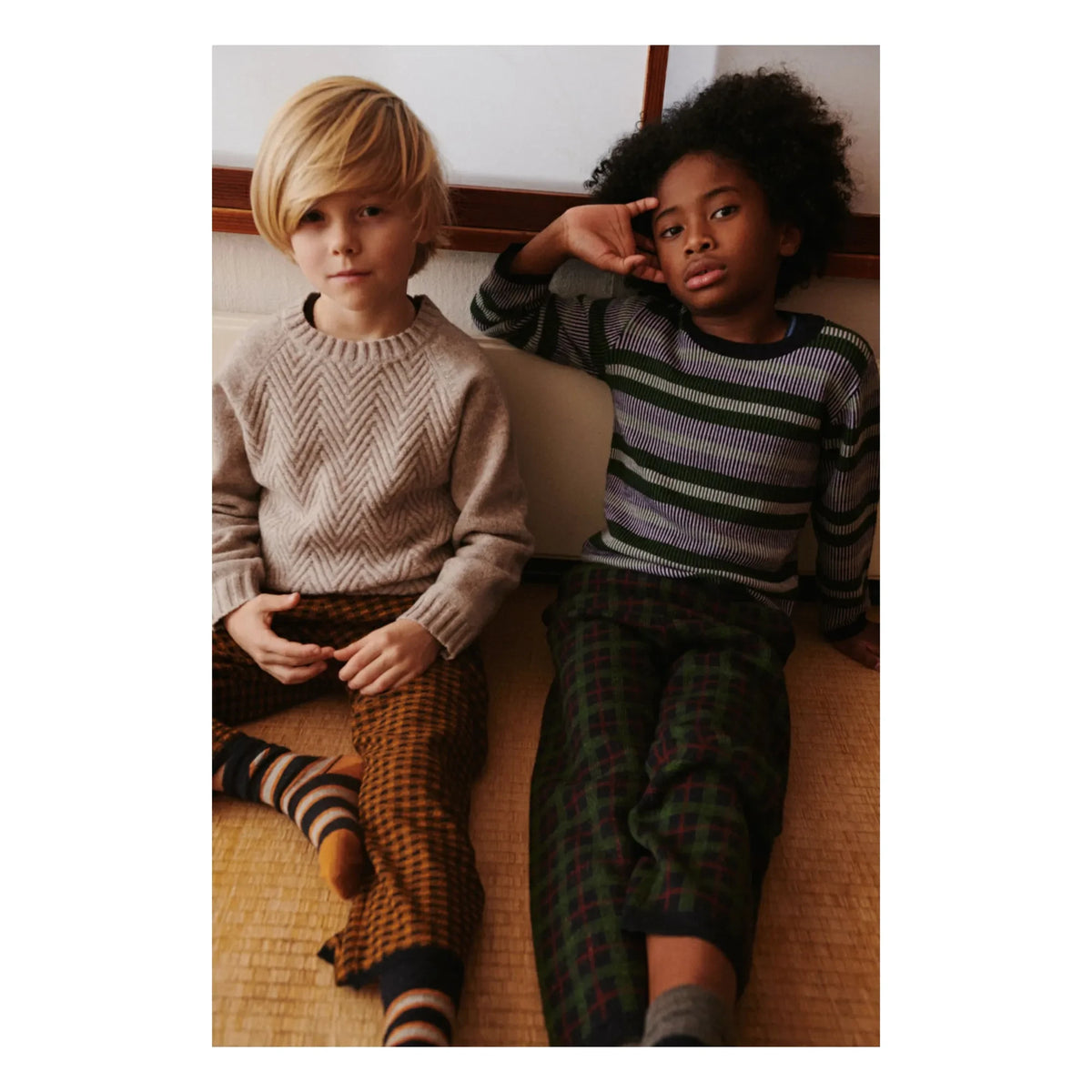 FUB - Plain Lambswool Sweater | Heather Beige