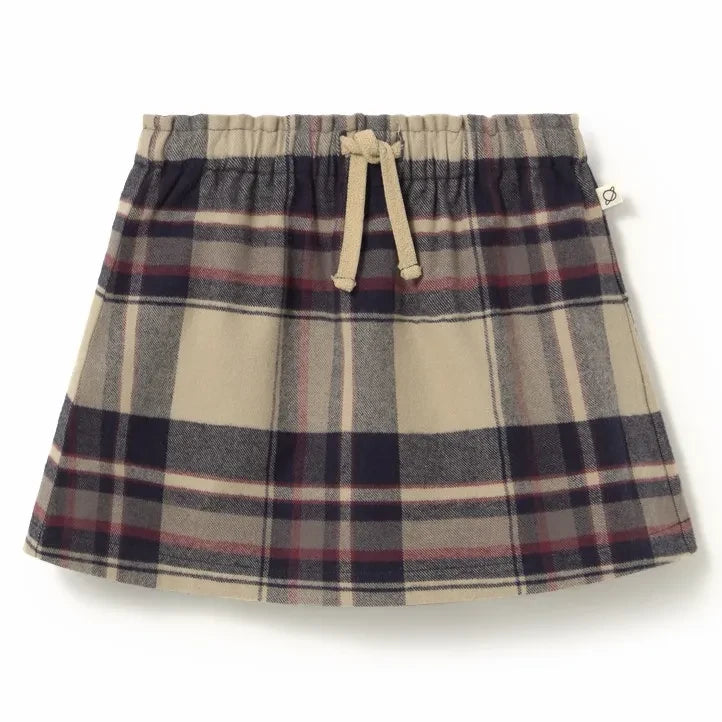 Cozmo - Olbia Check Skirt | Ecru