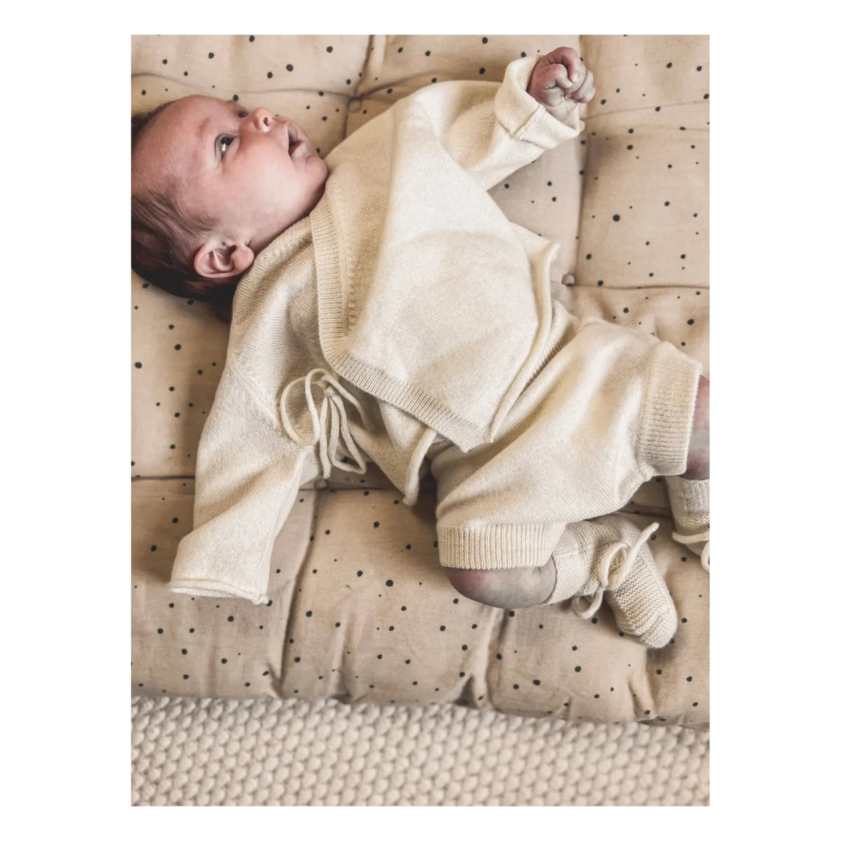 My Little Freckle - Organic Cashmere Bloomer + Wrap Cardigan Set | Ivory