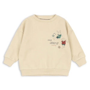 Konges Sløjd - Lou Football Organic Cotton Sweatshirt | Beige