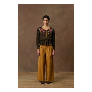 Louise Misha - Sandya Wool Cardigan | Terre cuite