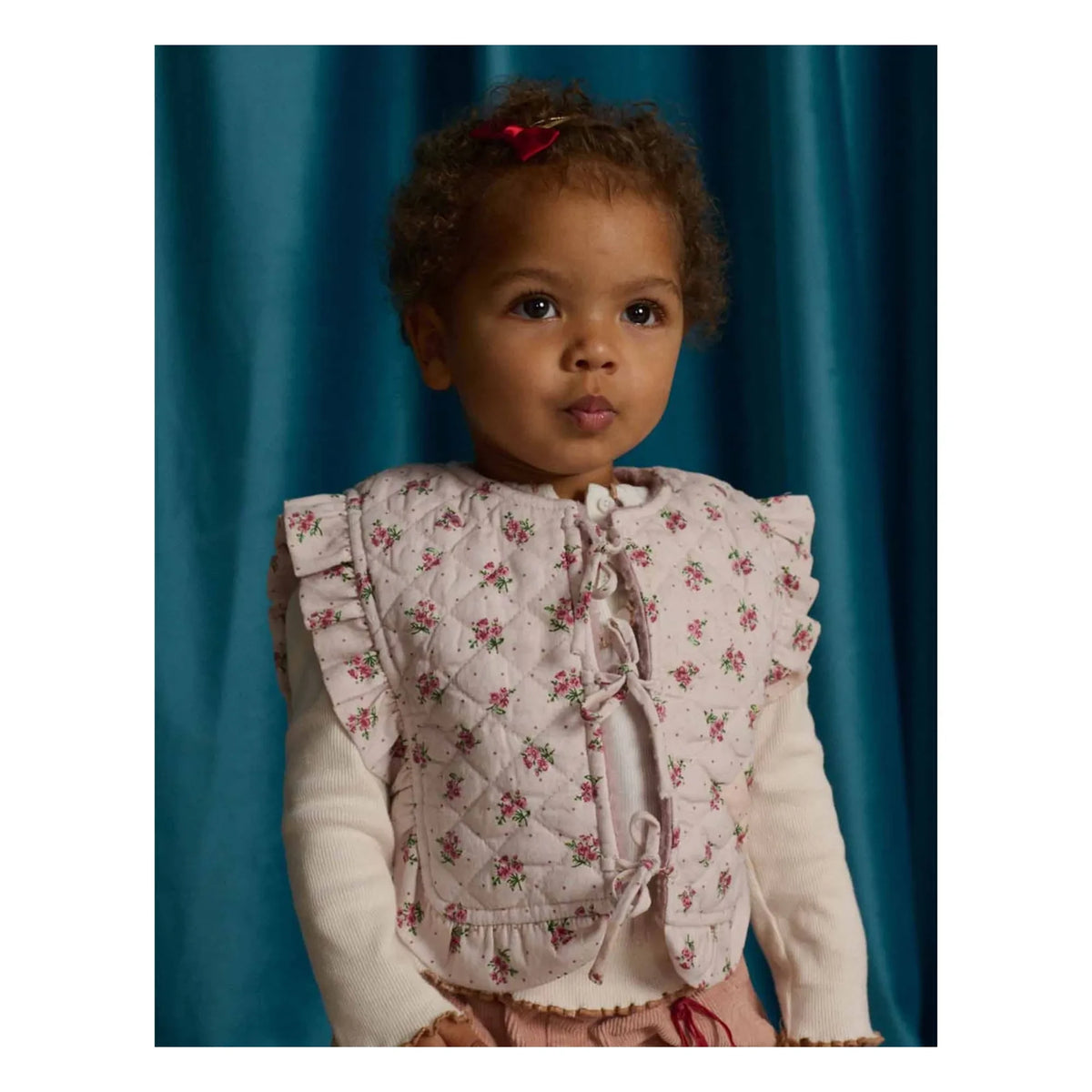Gingersnaps - Hilda Fleuri Quilted Vest | Pale Pink