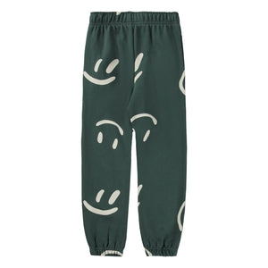 Molo - Adan Smileys organic cotton jogger | Chrome green