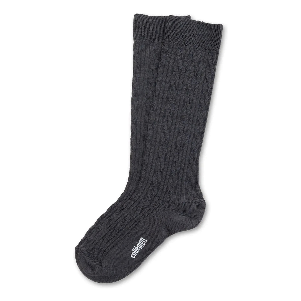Collégien - Alix Merino Wool High Socks | Charcoal Grey