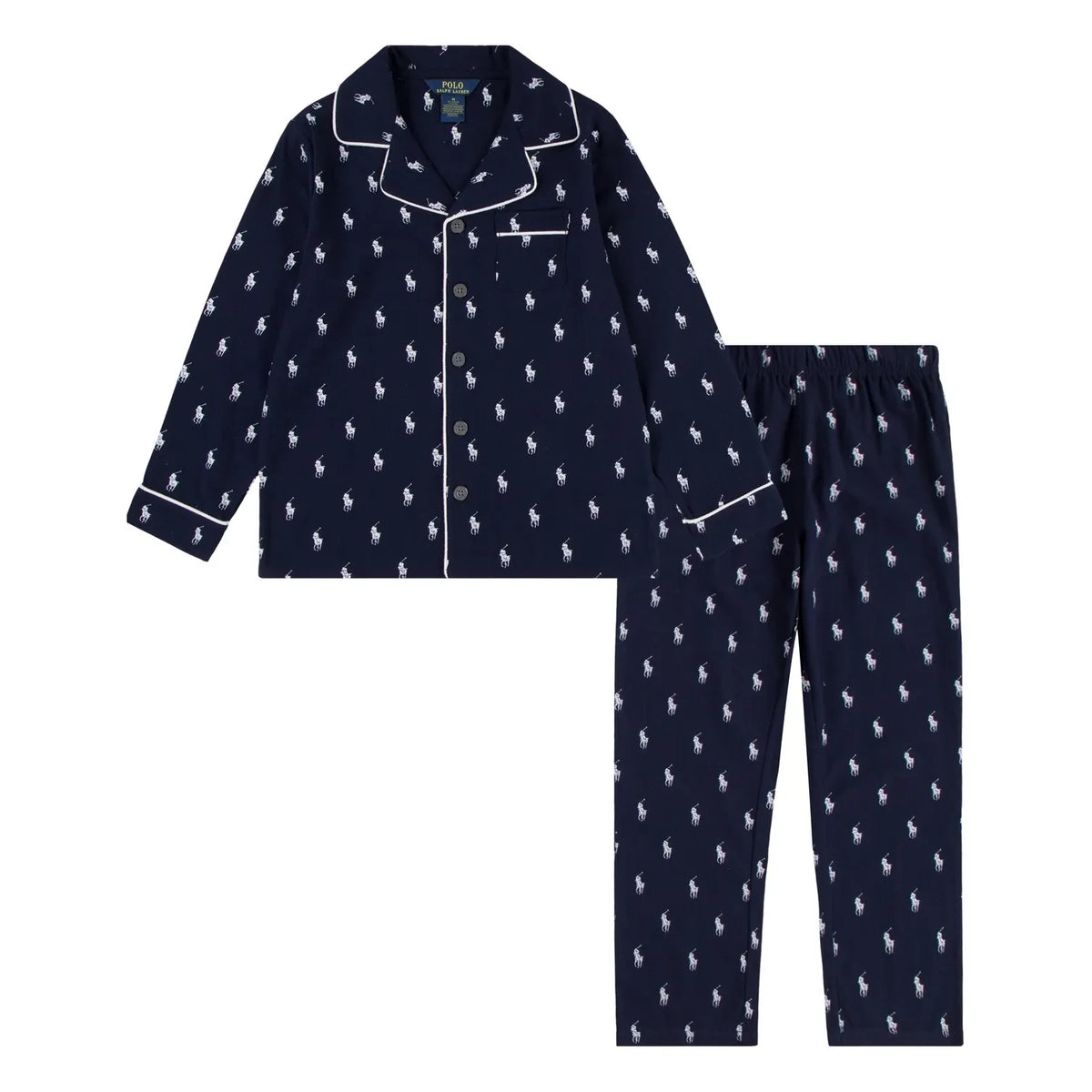 Ralph Lauren - Monogrammed Shirt and Pant Pajama Set | Navy