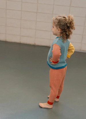 Bayiri - Striped Snail Organic Cotton Cardigan | Mavi