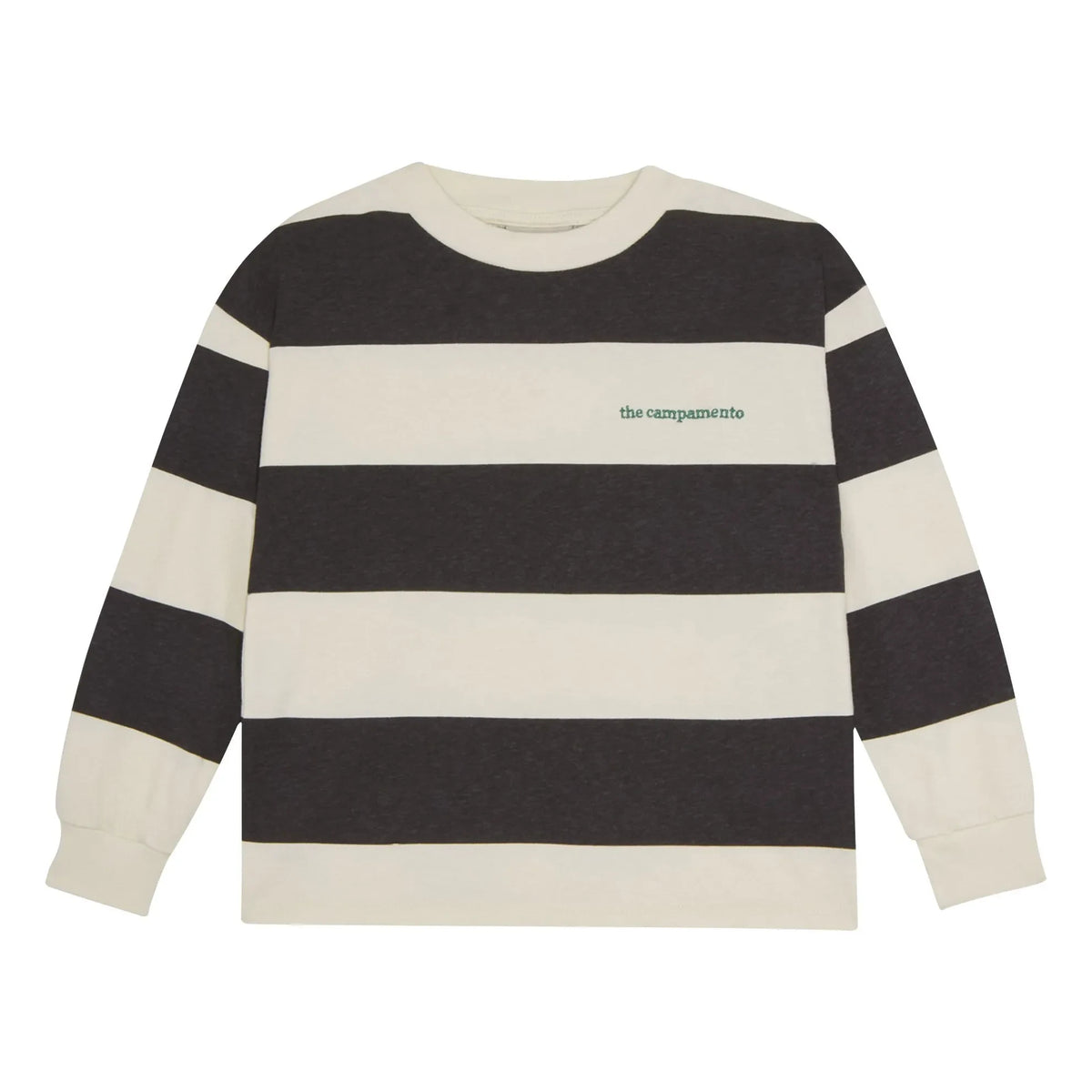 The Campamento - Striped T-Shirt | Coal Gray