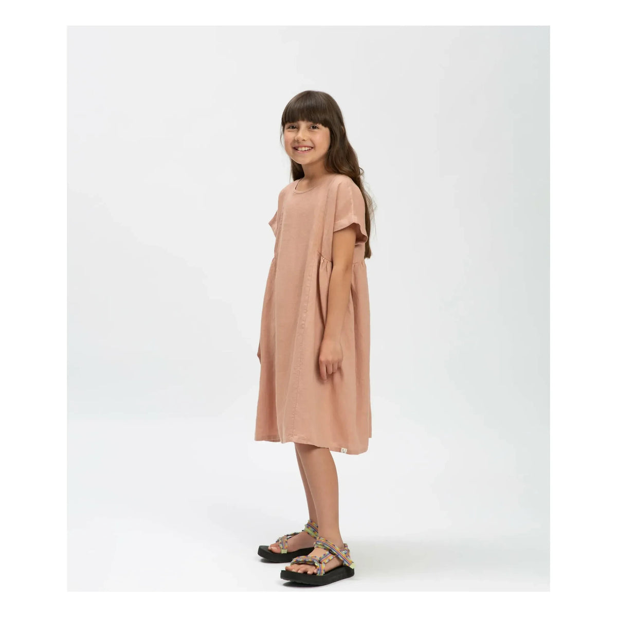 Matona - Linen Dress | Dust Pink