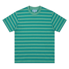 Smallable Kid - Nils Striped Organic Cotton T-shirt | Emerald green