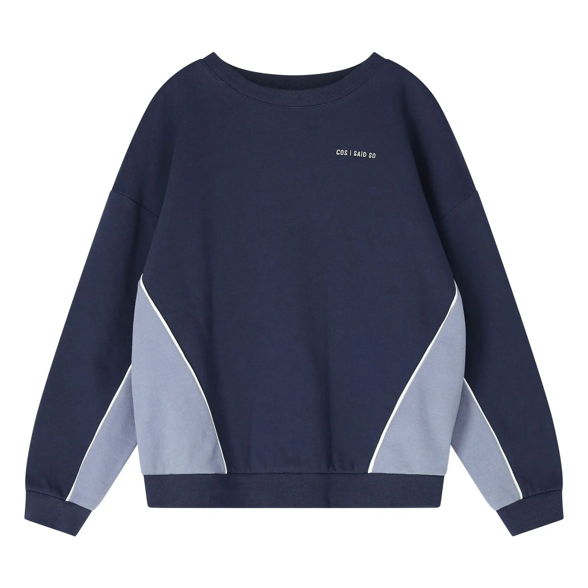 Cos I Said So - Color Block Organic Cotton Sweatshirt | Navy Blue