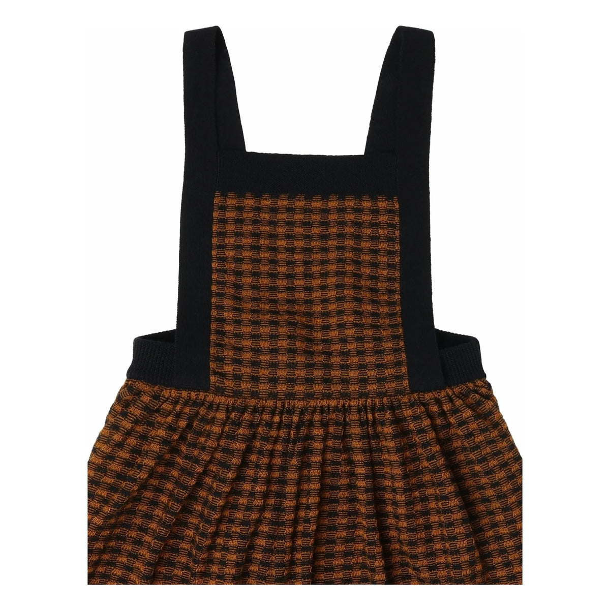 FUB - Merino Wool Checked Dress | Navy