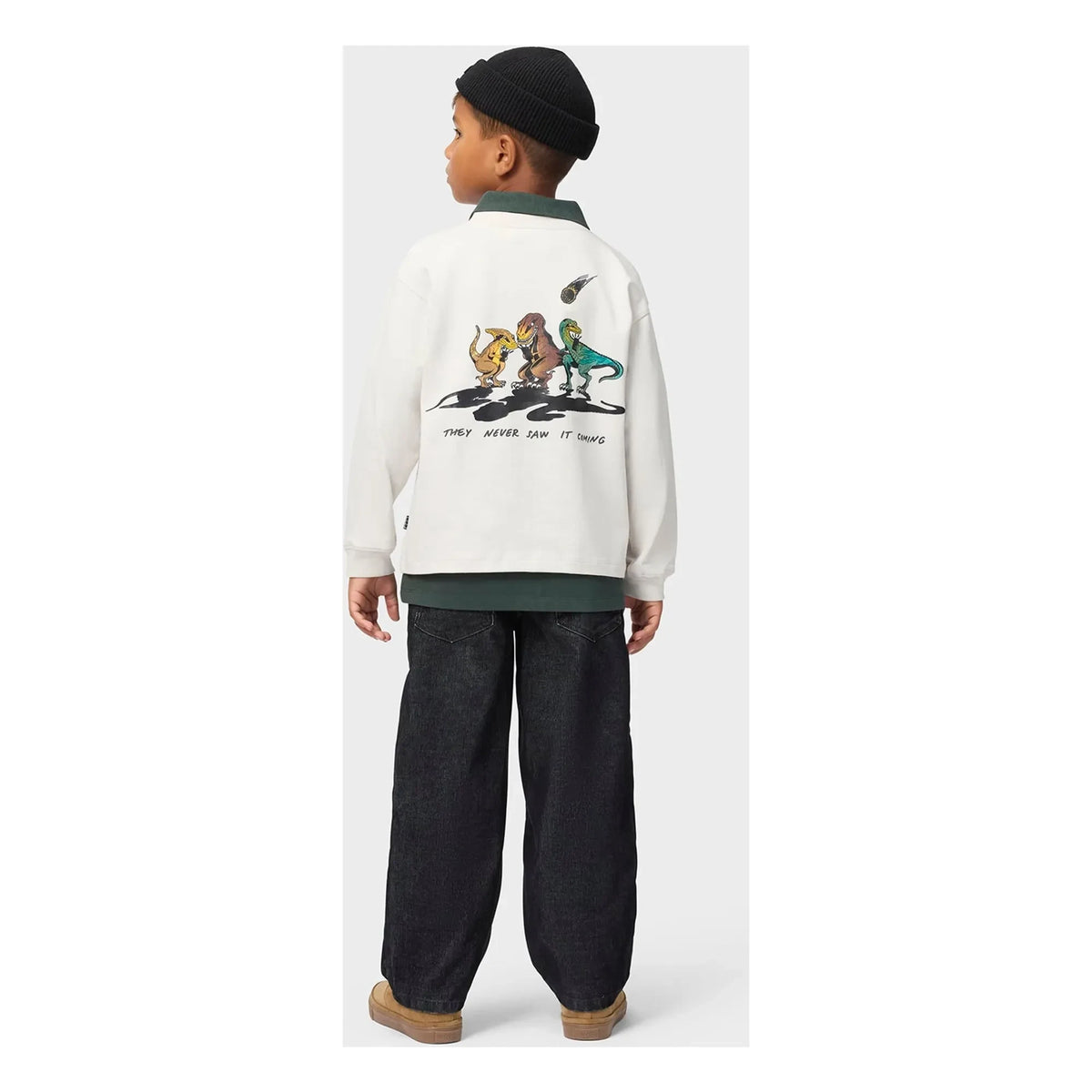 Molo - Rube Dinosaurs Organic Cotton T-Shirt | White