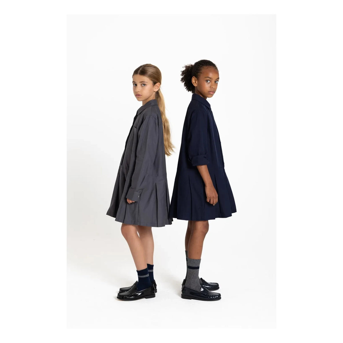 Smallable Kid - Crown shirt dress | Dark gray