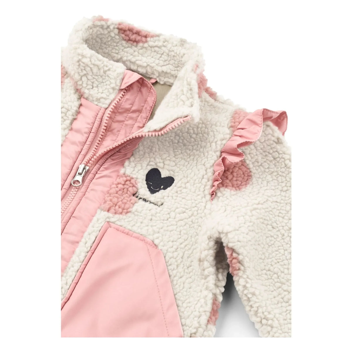 Liewood - Noam Pois Recycled Fiber Sherpa Ruffled Jacket | Pink