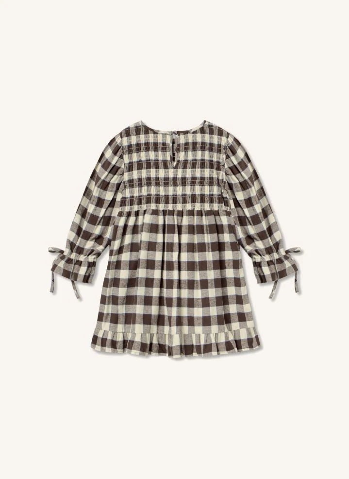 Fliink - Cody Checkered Dress | Ecru
