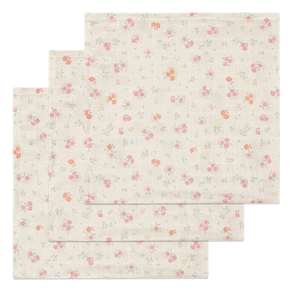 Konges Sløjd - Nonoka Organic Cotton Cloths - Set of 3 | Pink