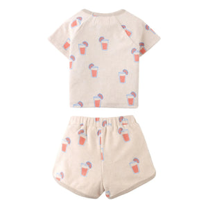 Gingersnaps - Matthew T-shirt and Shorts Set | Heather Beige
