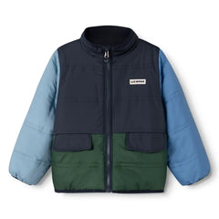 Liewood - Franka Reversible Sherpa Style Jacket Made from Recycled Fibers | Navy