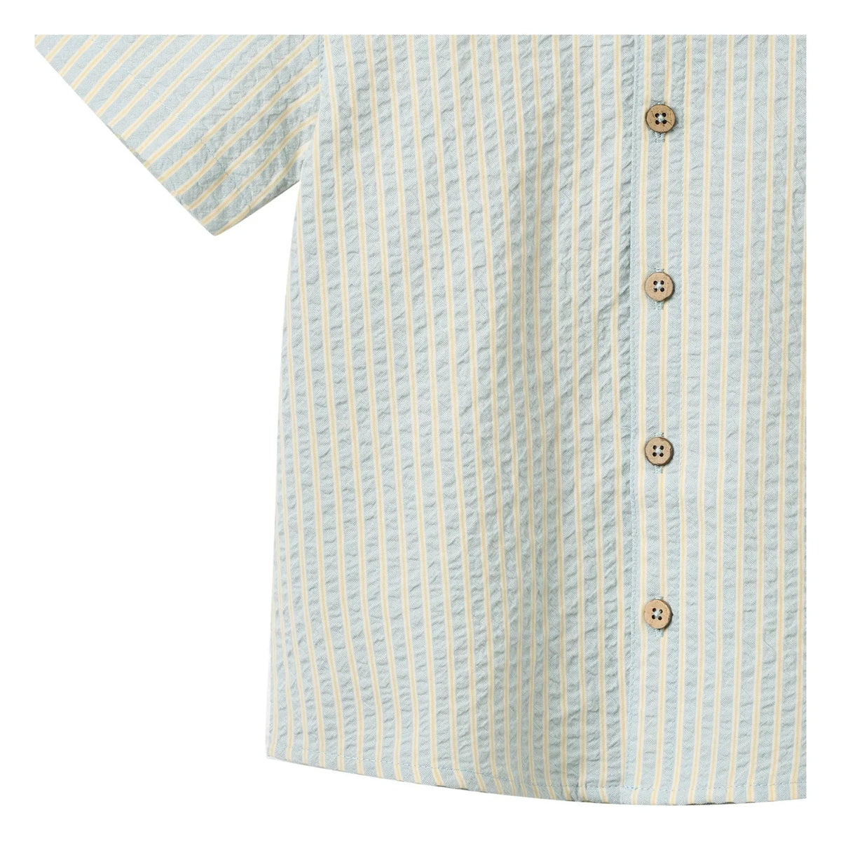 Wheat - Anker Striped Organic Cotton Shirt | Light Blue