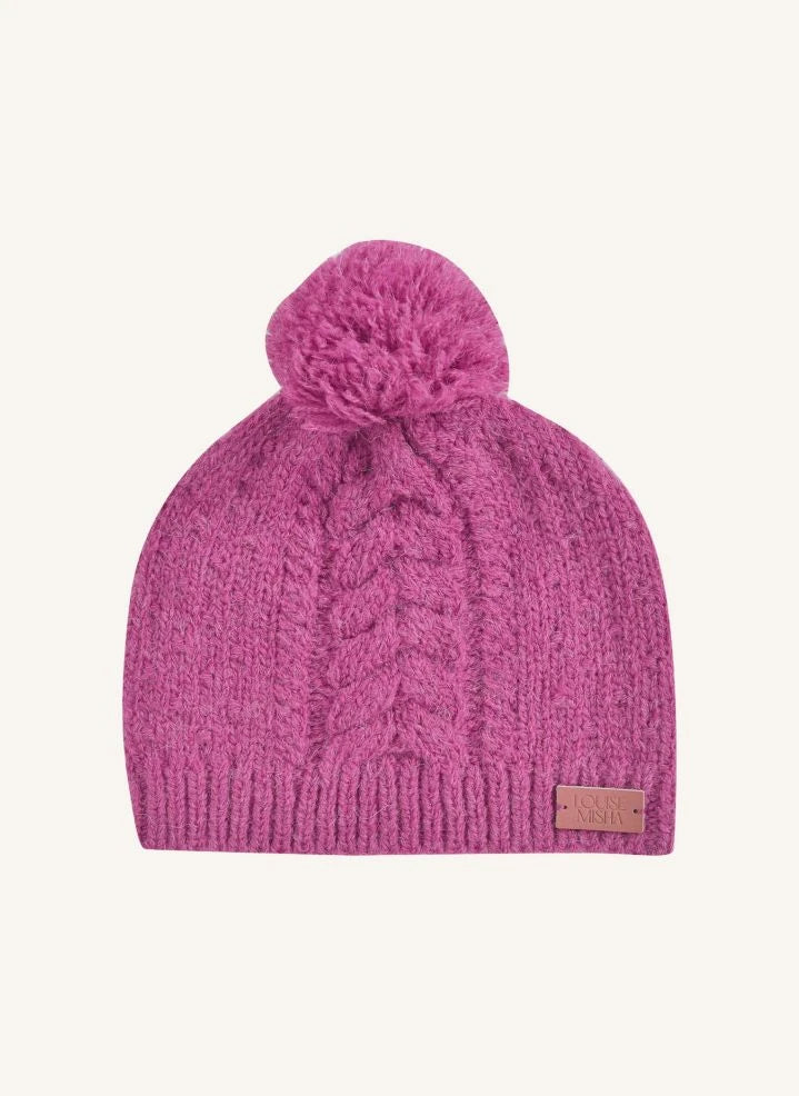 Louise Misha - Wool Pompom Beanie | Framboise