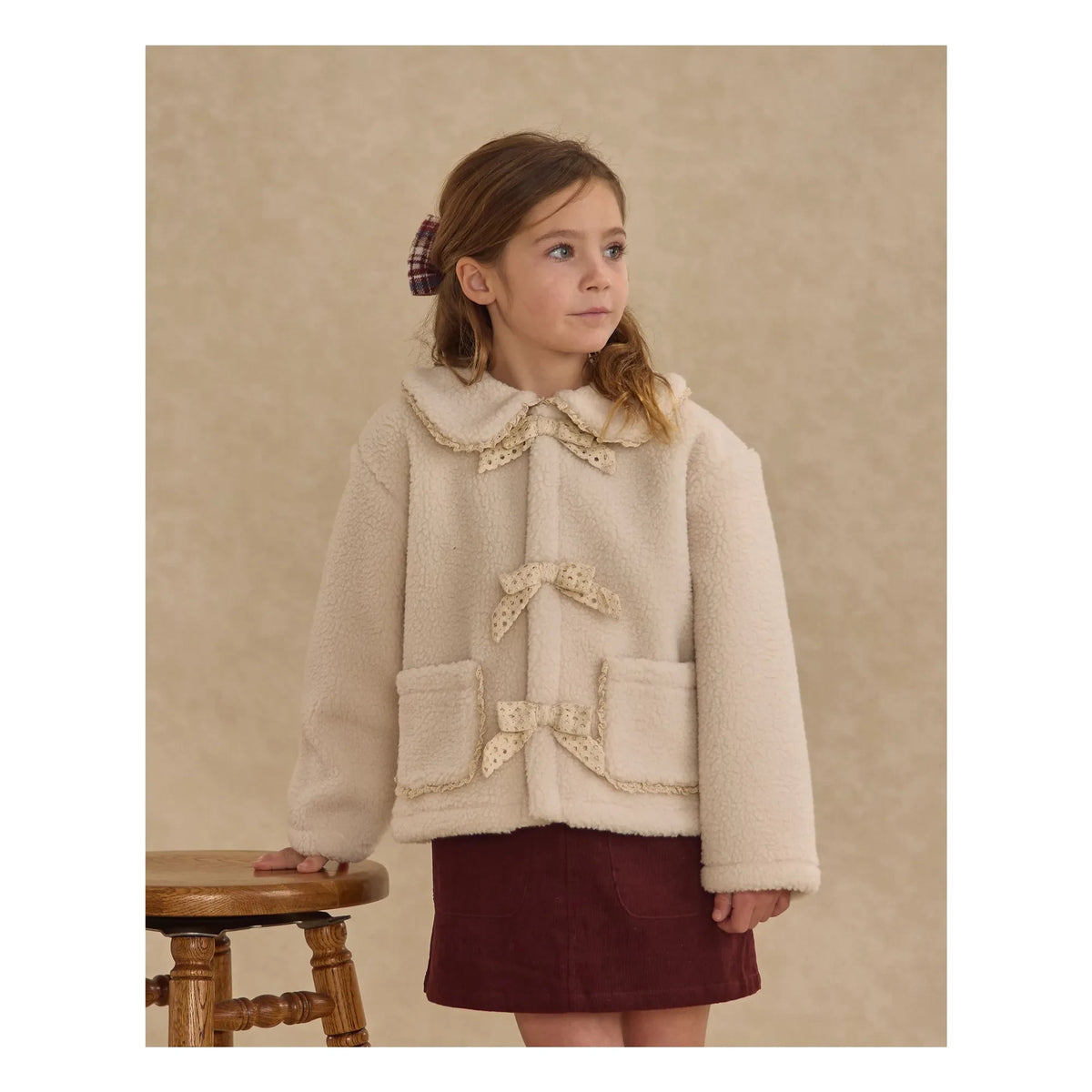 Rylee + Cru - Off-white Sherpa jacket