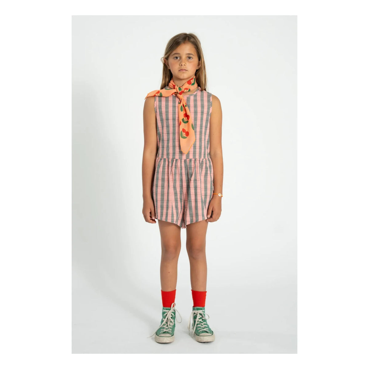 Piupiuchick - Striped Organic Cotton Jumpsuit | Pink