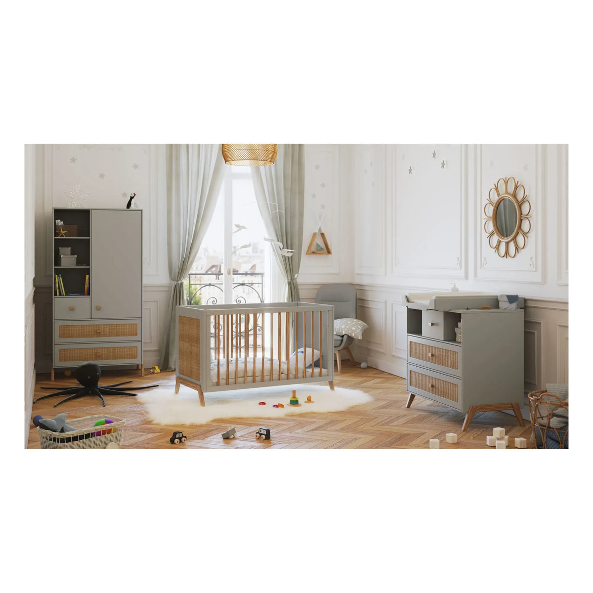 Théo - Changing Table | Light Grey