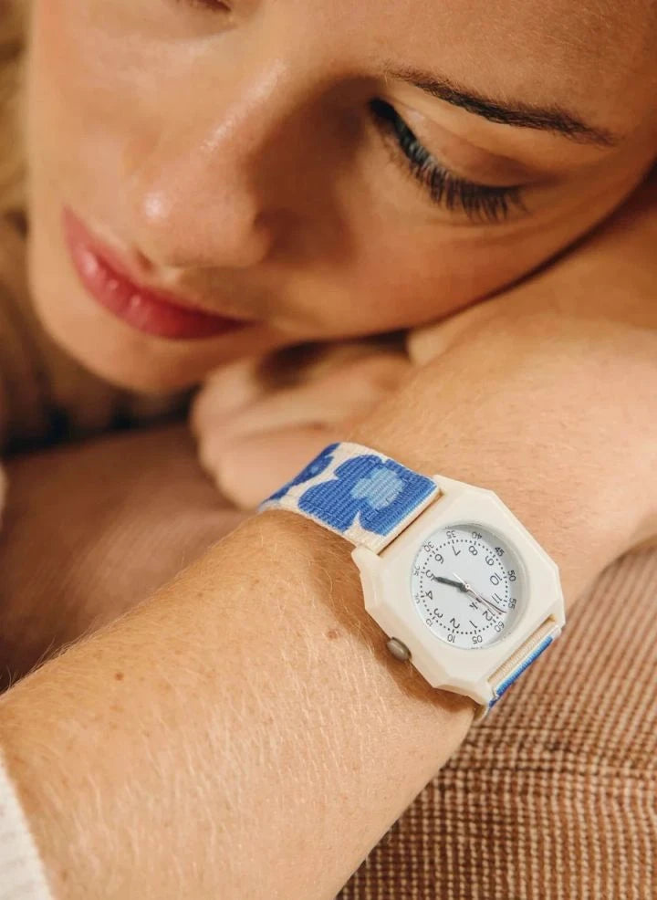 Mini Kyomo - Blue Hibiscus Watch - Mini Kyomo x Taxi Brousse | Blue