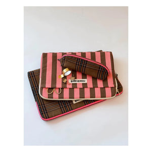 Rose in April - Gaston Checked Pencil Case | Brown