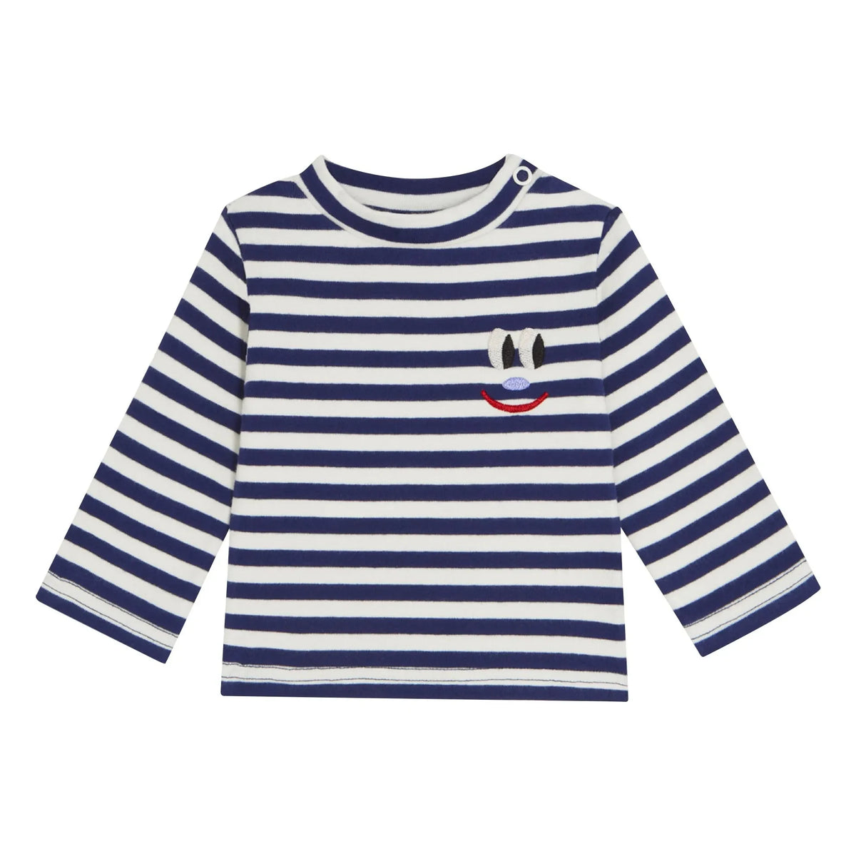 The Campamento - Smiley face striped T-shirt | Blue