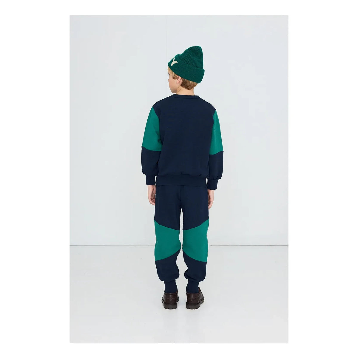 Tinycottons - Renk Bloklu Organik Pamuk Jogger Pantolon | Lacivert