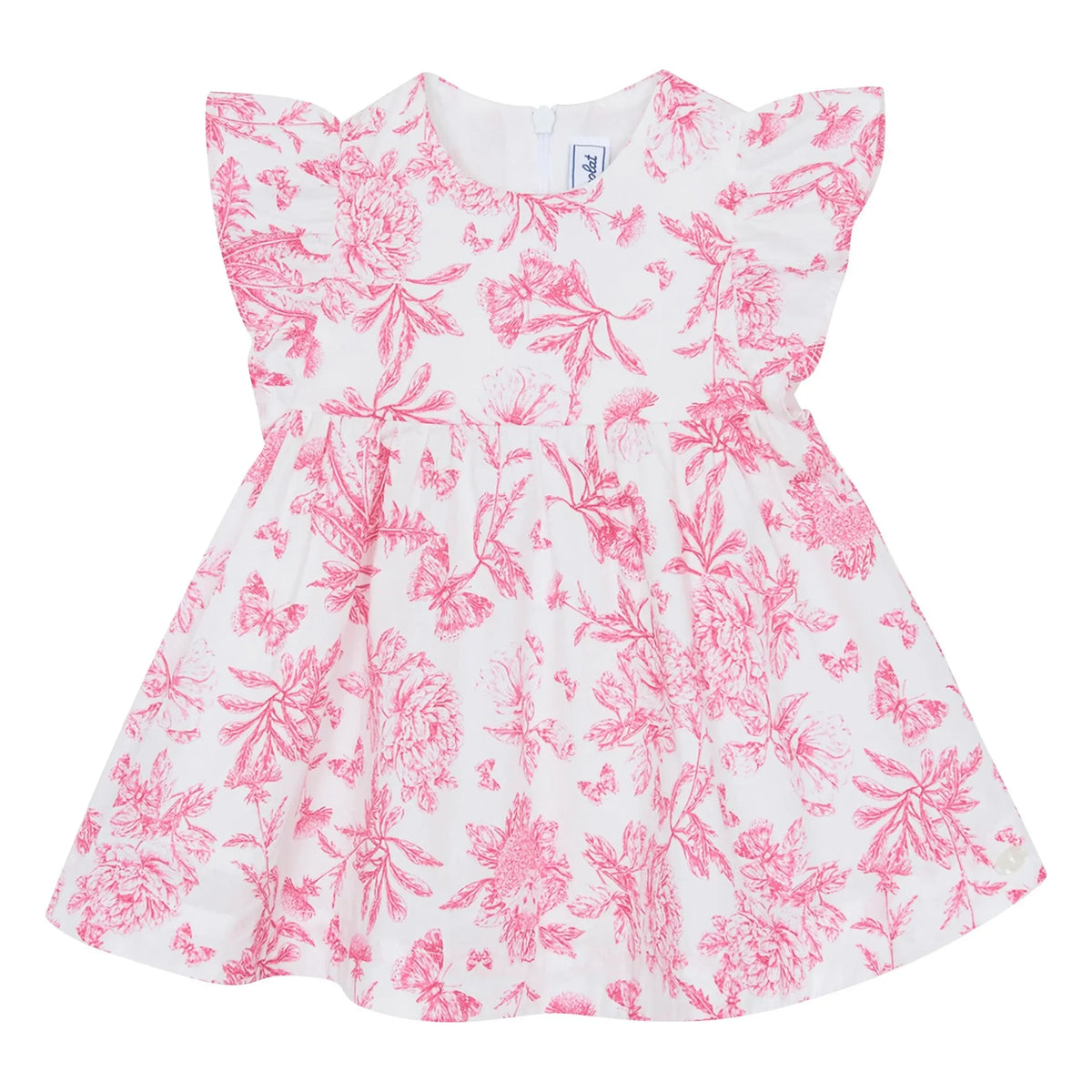 Tartine et Chocolat - Floral Pattern Dress - Toile de Jouy Inspired | Pink