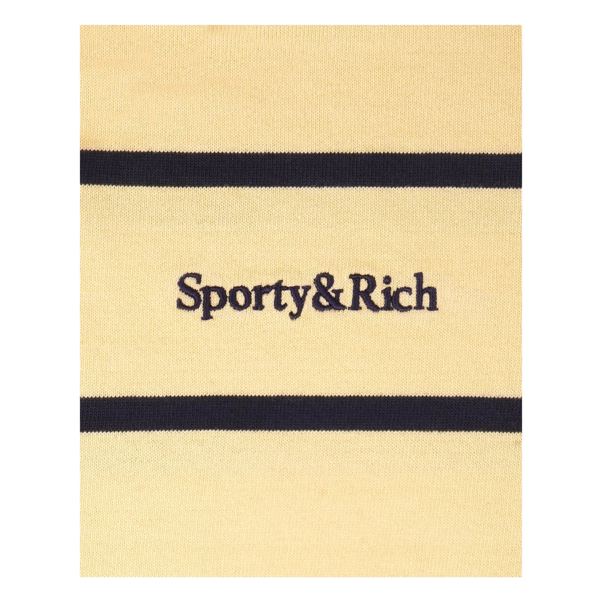 Sporty & Rich - Polo Rugby Serif Logo Striped | Pale Yellow