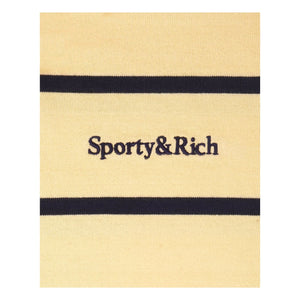 Sporty & Rich - Polo Rugby Serif Logo Striped | Pale Yellow