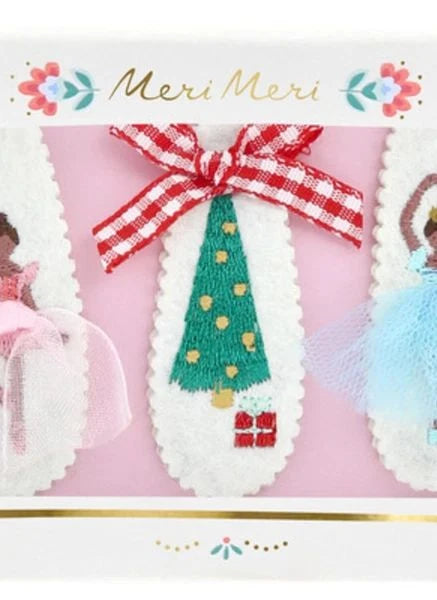Meri Meri - Embroidered Nutcracker hair clips - set of 5