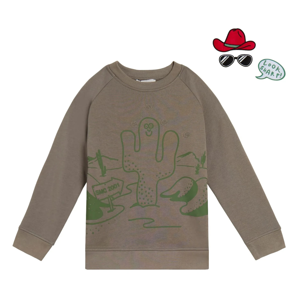 Stella McCartney Kids - Stylish Cactus-Look Sweatshirt | Khaki