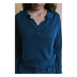 Emile et Ida - Polo Erano Pointelle | Navy