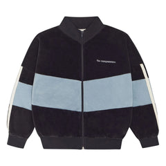 The Campamento - Color-blocked velvet sweatshirt | Charcoal gray