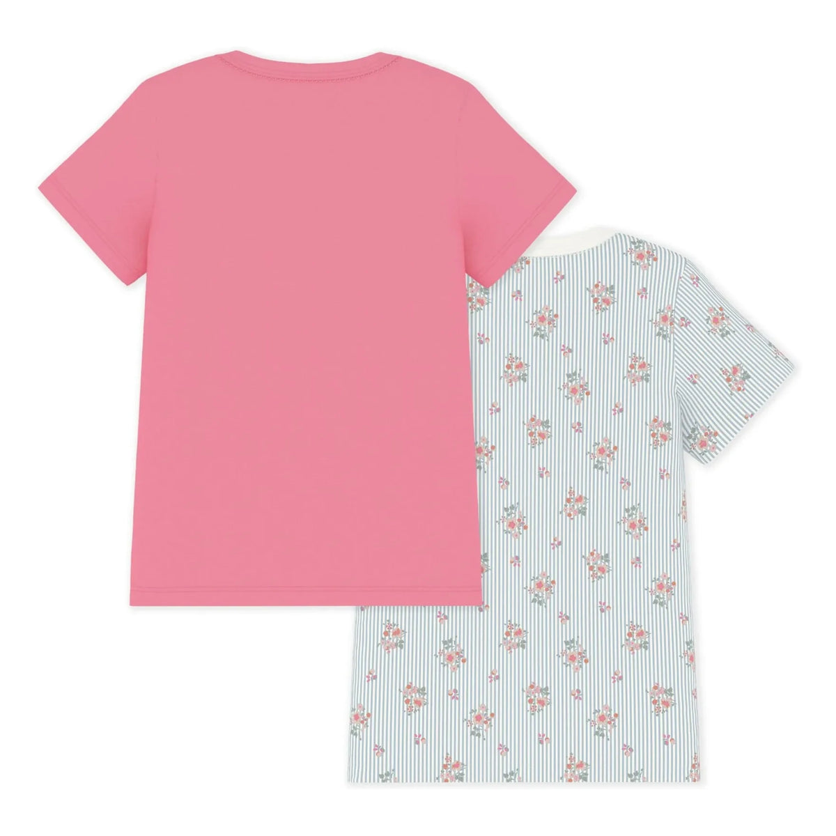 Petit Bateau - Batch 2 Floral Pattern T-Shirts | Pink