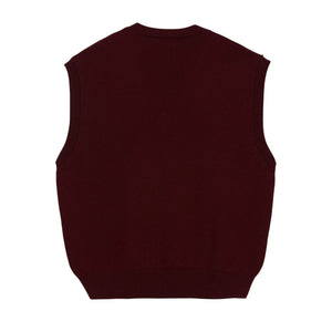 Smallable Man - Baxter Sleeveless Merino Wool Sweater | Burgundy