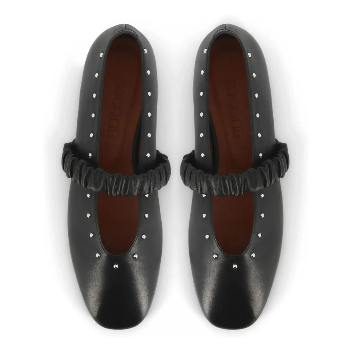 Socque Paris - June Leather Ballerina | Black