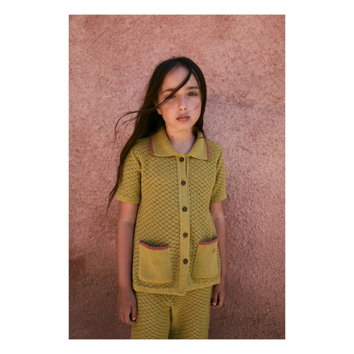 birinit - Pointelle Shirt Pockets | Yellow Green
