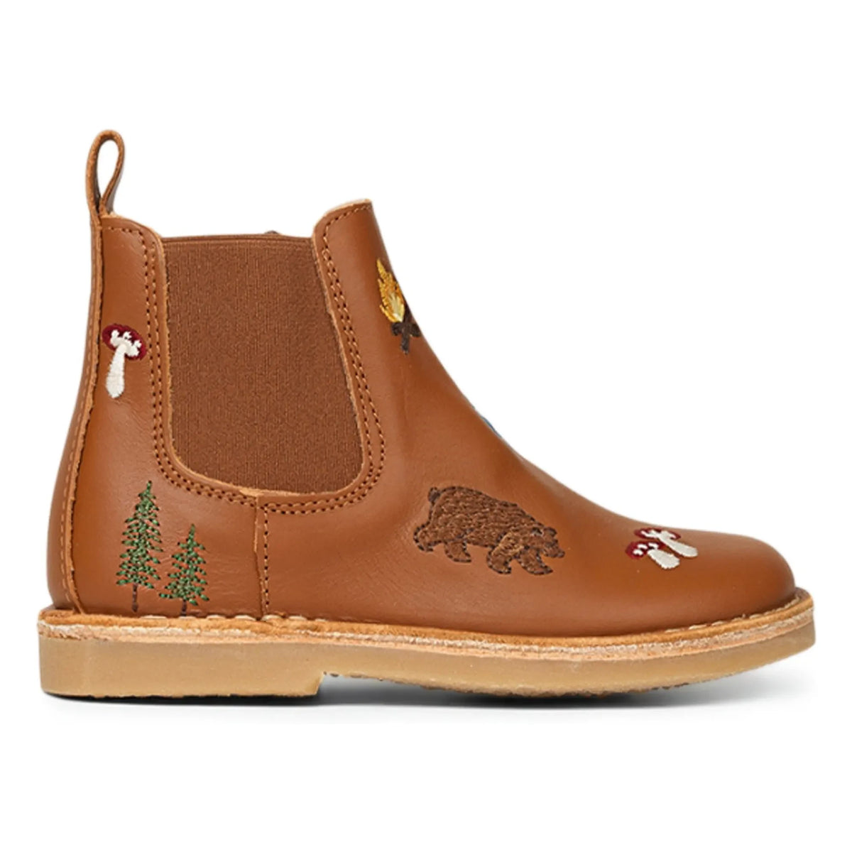 Petit Nord - Embroidered Ankle Boots - Uniqua Collection | Cognac