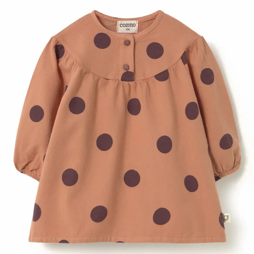 Cozmo - Aroa Pois Dress | Coral