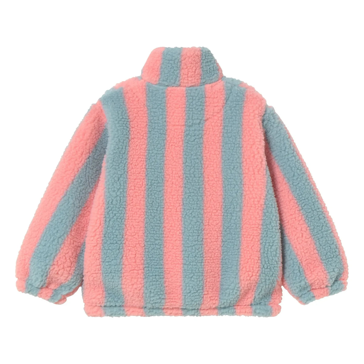 Tinycottons - Striped Sherpa Sweatshirt | Pink